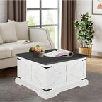 Farmhouse Lift Top Square Coffee Table with Hidden Storage