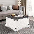 Farmhouse Lift Top Square Coffee Table with Hidden Storage