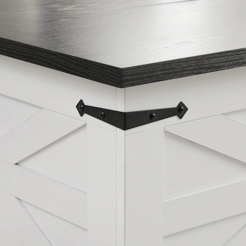 Farmhouse Lift Top Square Coffee Table with Hidden Storage