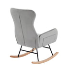 Soft Velvet Upholstered Rocking Chair for Living Room