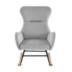 Soft Velvet Upholstered Rocking Chair for Living Room