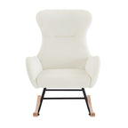 Soft Velvet Upholstered Rocking Chair for Living Room