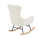 Soft Velvet Upholstered Rocking Chair for Living Room