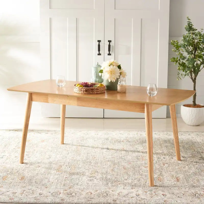 71 Inch Extendable Classic Contemporary Wood Dining Table
