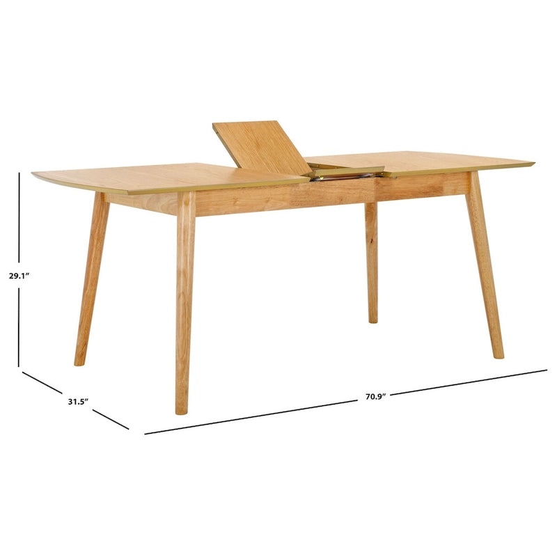 71 Inch Extendable Classic Contemporary Wood Dining Table