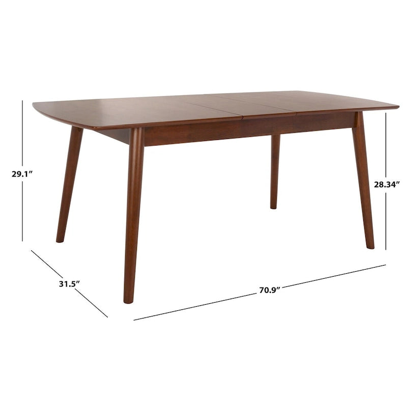 71 Inch Extendable Classic Contemporary Wood Dining Table